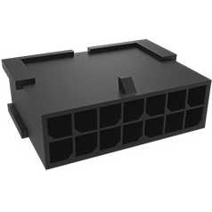 Amphenol Communications Solutions-10127717-10LF Einzeladersteckverbinder, Gehäuse Minitek® Pwr 3.0, Wire to Board connector, Plug Housing, Dual row, 10 positions Glow Wire Compatible