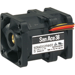 DC Fan Axial Ball Bearing 12V 10.8V to 13.2V 24.7CFM 62dB 38 X 38 X 48mm