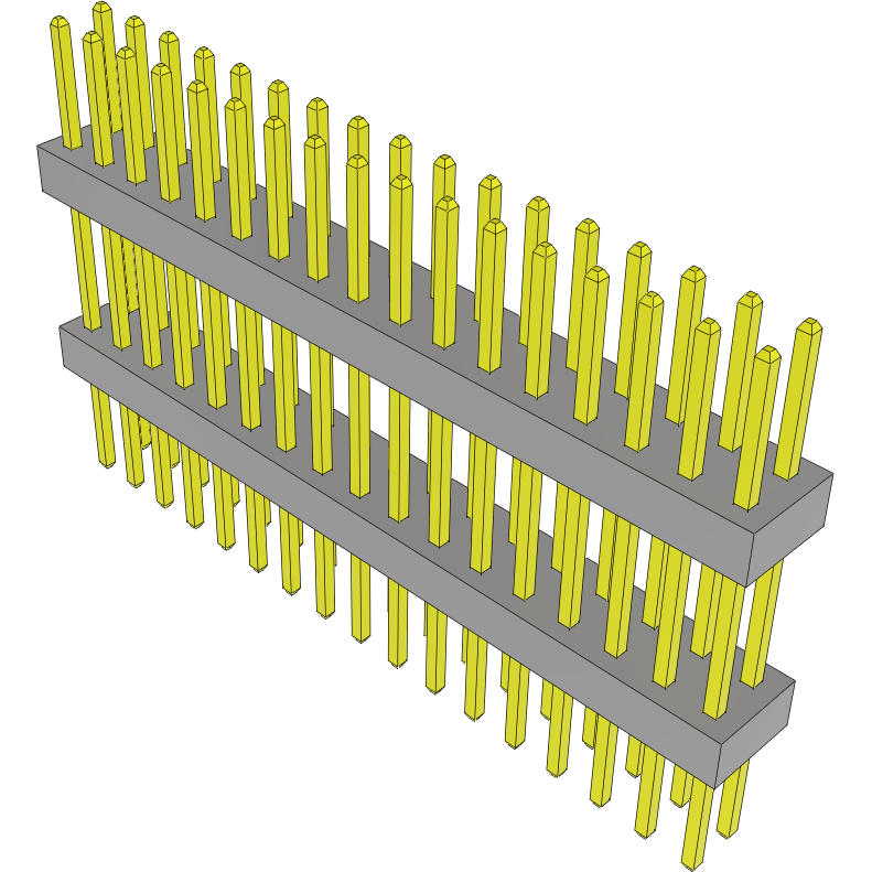 Samtec-TW-17-08-G-D-410-210 Cabezales del conector y receptáculos PCB Conn Board Stacker HDR 34 POS 2mm Solder ST Top Entry Thru-Hole Bulk