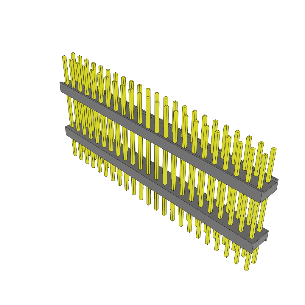 Samtec-ZW-23-20-G-D-600-260 Steckverbinderleisten und Leiterplattenbuchsen Conn Board Stacker HDR 46 POS 2.54mm Solder ST Thru-Hole Bulk