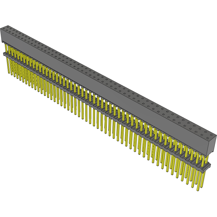 Samtec-ESQT-150-02-G-D-500 Steckverbinderleisten und Leiterplattenbuchsen Conn Elevated Socket SKT 100 POS 2mm Solder ST Top Entry Thru-Hole Tube