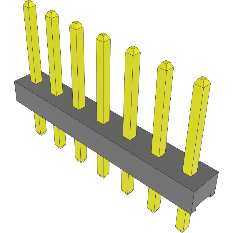 Samtec-MTMM-107-05-L-S-210 Connector Headers and PCB Receptacles Conn Unshrouded Header HDR 7 POS 2mm Solder ST Top Entry Thru-Hole Bulk