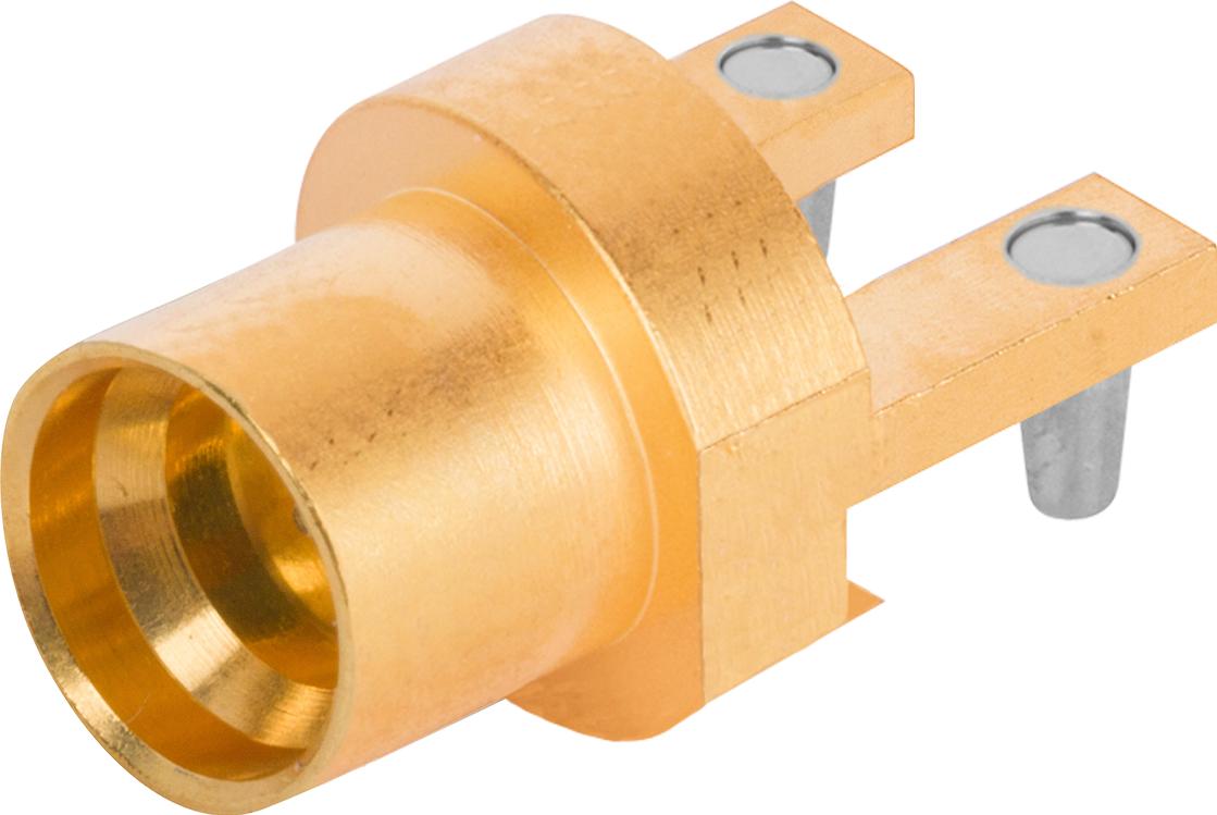 Amphenol-1211-66444 Connettore RF Conn SMP 0Hz to 40GHz 50Ohm Solder ST Edge Mount M Gold Over Nickel Tray