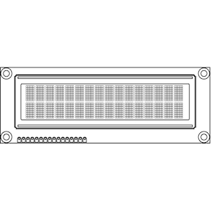 Vishay-OLED-016N002H-WPP5N00000 OLED-Module OLED Module 16Char x 2Line White OLED Display Character Display 5V 16-Pin