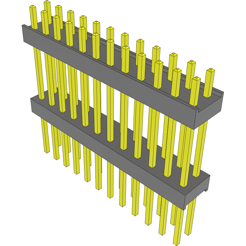 Samtec-EW-12-12-G-D-585 Piastre connettori e prese PCB Conn Board Stacker HDR 24 POS 2.54mm Solder ST Top Entry Thru-Hole Bulk
