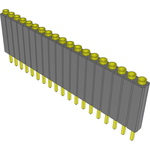 Conn Socket Strip SKT 19 POS 2.54mm Solder ST Top Entry Thru-Hole Bulk