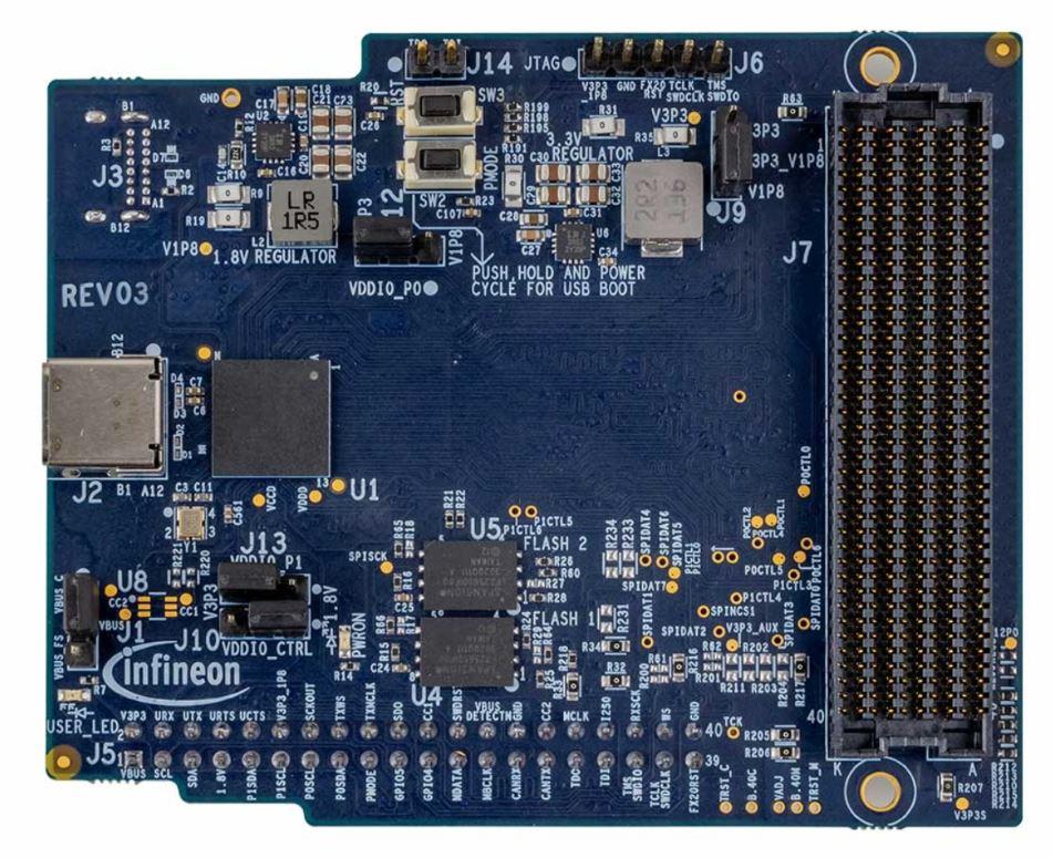 Infineon Technologies AG-KITFX5FMC001TOBO1 Entwicklungssätze und Werkzeuge CYUSB3084-BZXI USB Interface IC Evaluation Kit