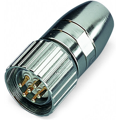 WAGO-756-9601/060-000 Connecteur circulaire M23 Plug, Straight, configurable, 6-Pole, Soldering technology