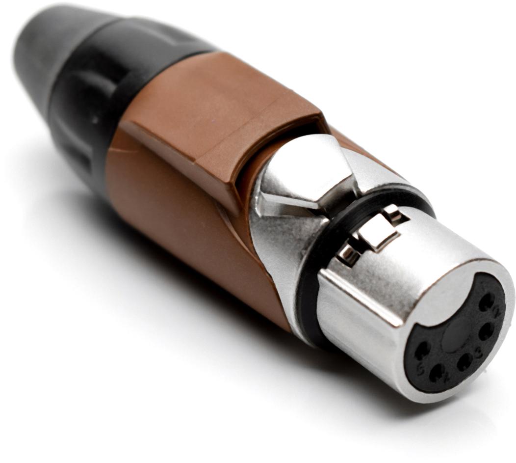 Amphenol-AX5F1M 音频及视频连接器 Conn XLR Connector F 5 POS Solder Cup ST Cable Mount 5 Terminal 1 Port Box