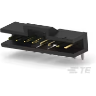 TE Connectivity-1-2823405-0 Piastre connettori e prese PCB 10P, AMPMODU 2 mm, Shrouded header with positive latch, single row, horizontal, THT, tail length 2.8mm, Gold flash, tube, without cap xyz