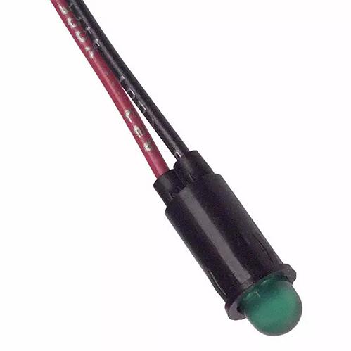 Visual Communications-5110F5 Panel Mount Indicators Panel Mount Indicator Round 0.157" LED 2.2V Wire Green