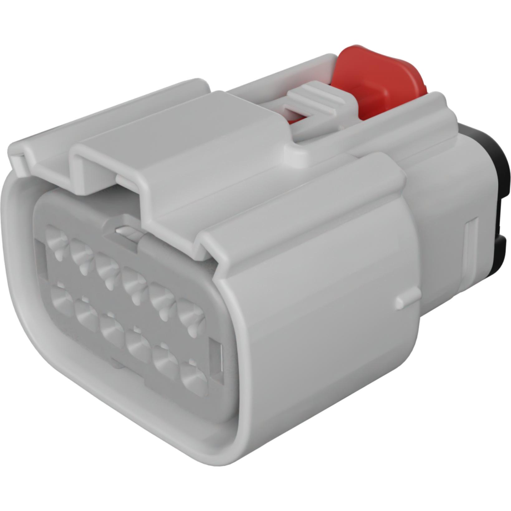 Molex-1600746009 分立接线罩连接器 Conn Housing F 12Power POS 3.2mm Crimp ST Cable Mount Stone Gray Carton