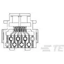 TE Connectivity-216000-2 电话及电信连接器 Conn RJ-11 F 6 POS 1.02mm Solder ST Panel Mount 6 Terminal 1 Port Cat 3 Box