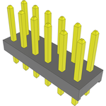 Conn Unshrouded Header HDR 12 POS 2mm Solder ST Top Entry Thru-Hole Bulk