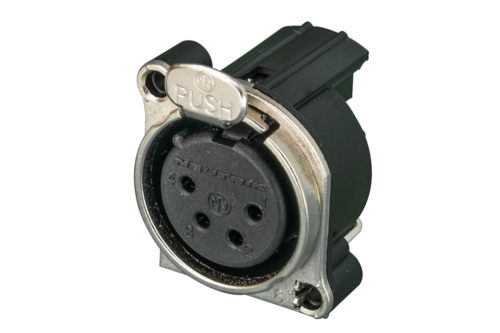Neutrik Group-NC4FBH Steckverbinder für Audio und Video Conn XLR Connector F 4 POS Solder RA Thru-Hole 4 Terminal 1 Port