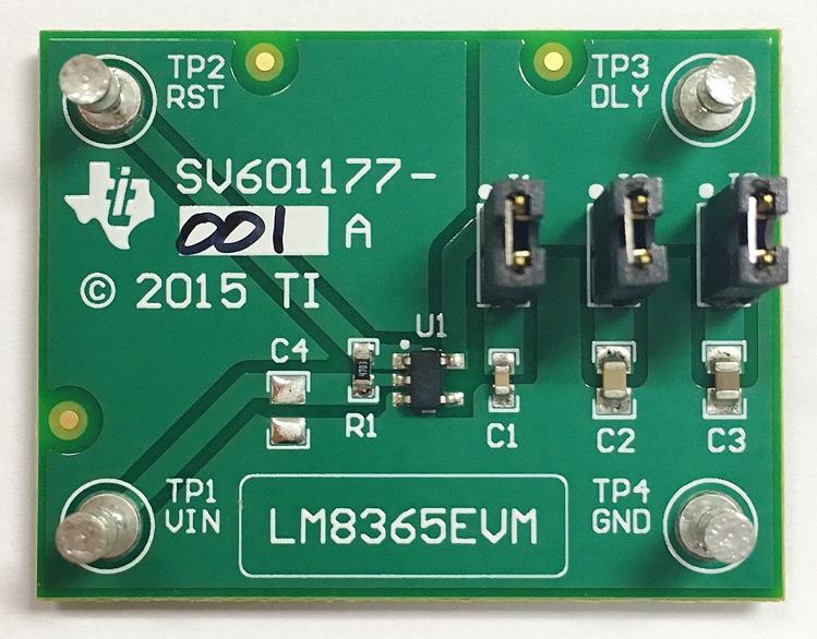 Texas Instruments-LM8365EVM Energiemanagement, Entwicklungsplatinen und -kits Lm8365 Micro power Under voltage Supervisor Evaluation Module