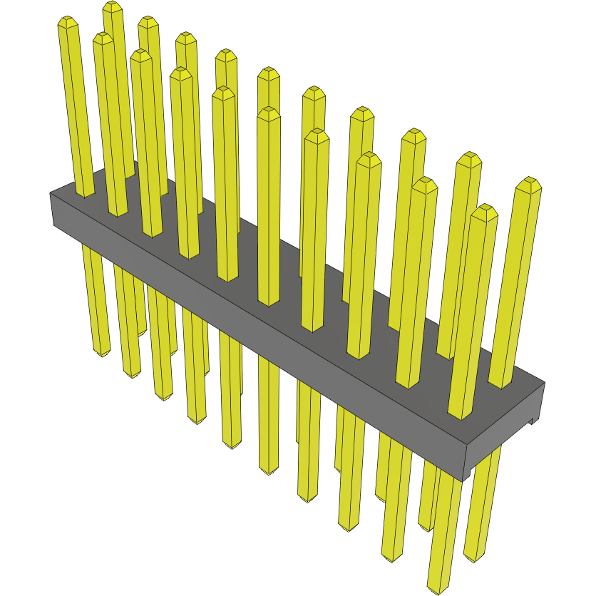 Samtec-MTMM-110-11-G-D-280 Cabezales del conector y receptáculos PCB Conn Unshrouded Header HDR 20 POS 2mm Solder ST Top Entry Thru-Hole Bulk