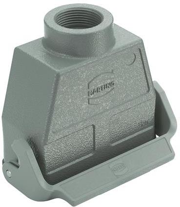 HARTING-09300160750 Adaptateurs pour manchons thermorétractables Hood 180° 16B Shell Size Powder Die Cast Aluminum Single Lock Han®