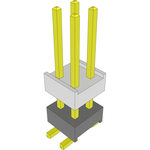 Conn Board Stacker HDR 4 POS 2.54mm Solder ST Top Entry SMD Layer
