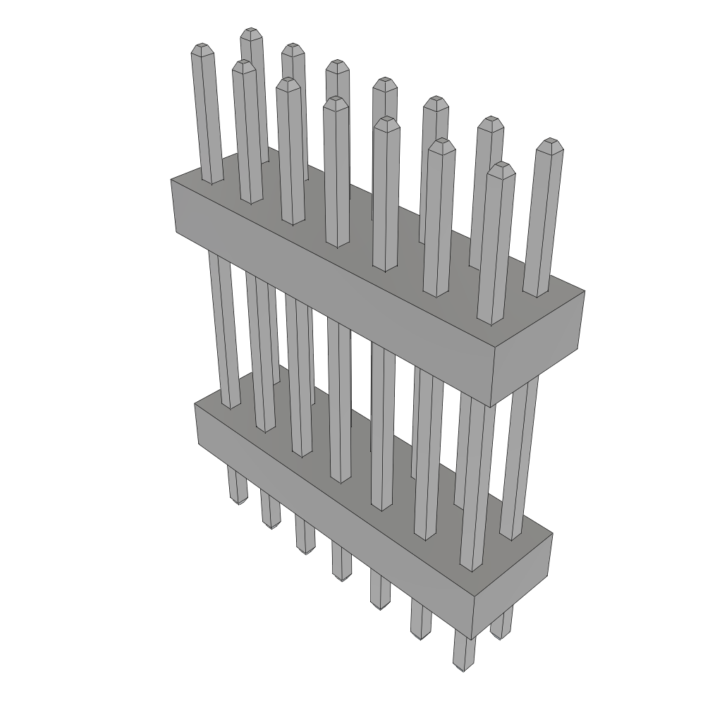 Samtec-TW-07-07-T-D-450-120 Steckverbinderleisten und Leiterplattenbuchsen Conn Board Stacker HDR 14 POS 2mm Solder ST Top Entry Thru-Hole Bulk