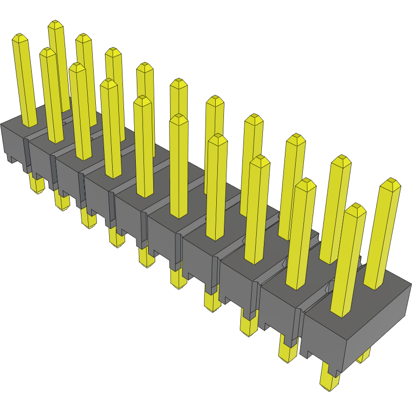 Samtec-TSW-110-07-S-D Steckverbinderleisten und Leiterplattenbuchsen Conn Unshrouded Header HDR 20 POS 2.54mm Solder ST Top Entry Thru-Hole Bulk