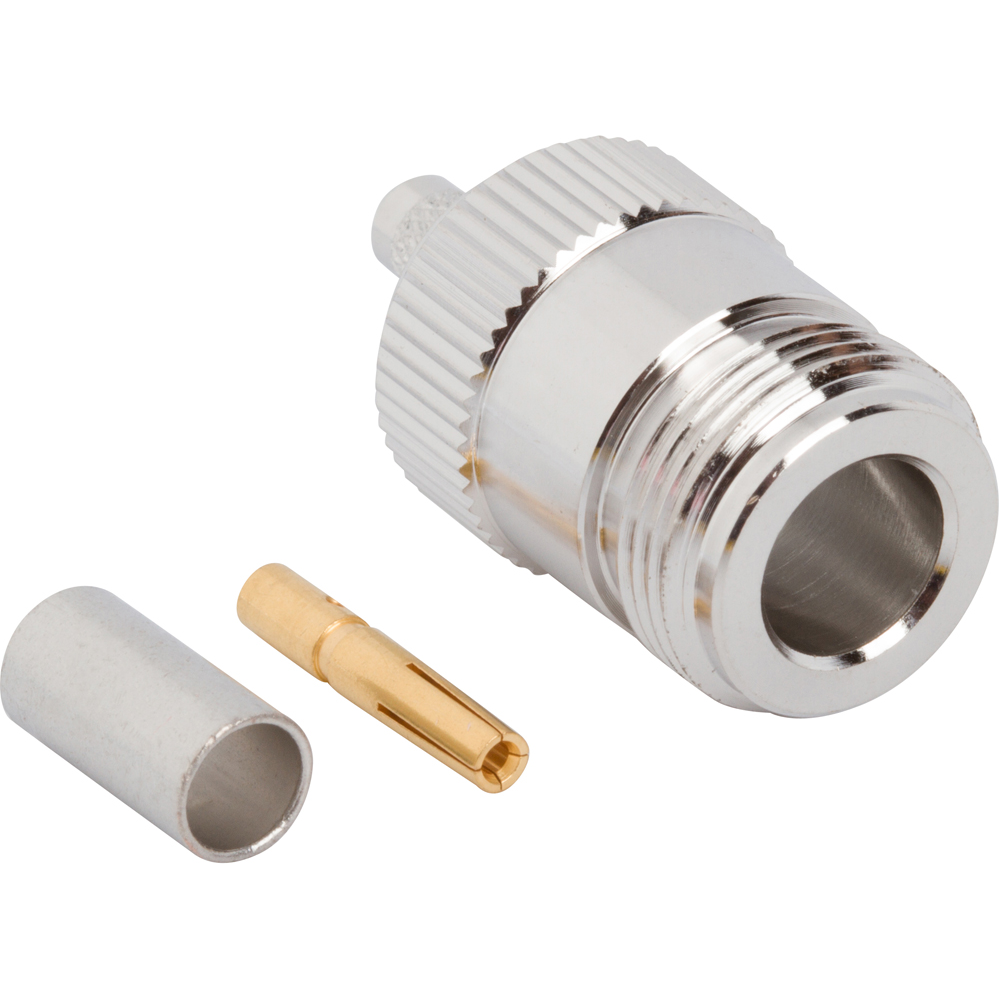 Amphenol RF-172216 Raccordement FR Conn Type N 0Hz to 11GHz 50Ohm Crimp ST Cable Mount F Gold