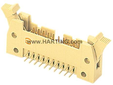 HARTING-09195245913 Steckverbinderleisten und Leiterplattenbuchsen Conn Ejector Header M 24 POS 2.54mm Solder RA Side Entry Thru-Hole