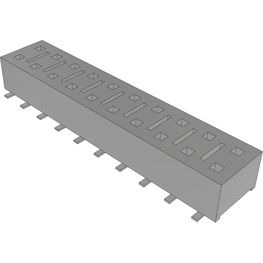 Samtec-HLE-110-02-L-DV-A Steckverbinderleisten und Leiterplattenbuchsen Conn Socket Strip SKT 20 POS 2.54mm Solder ST Top Entry SMD Tube