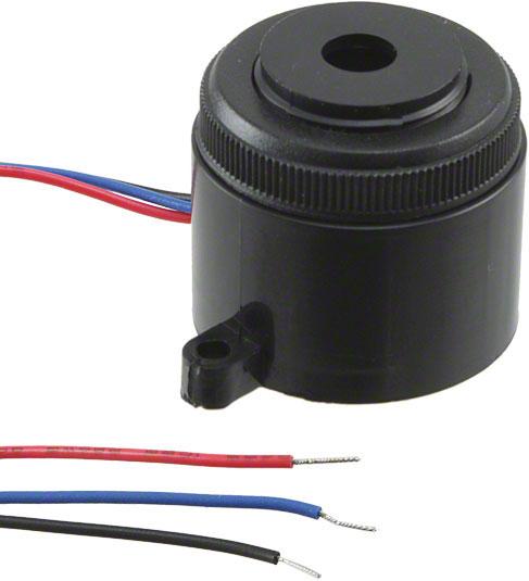 Mallory Sonalert Products-PLD-20A35EWQ Audioanzeigen und -alarme Audio Indicator 5VDC 24VDC 10mA 12VDC 95dBA 3000Hz to 4000Hz Flange Mount Wire Lead Bulk