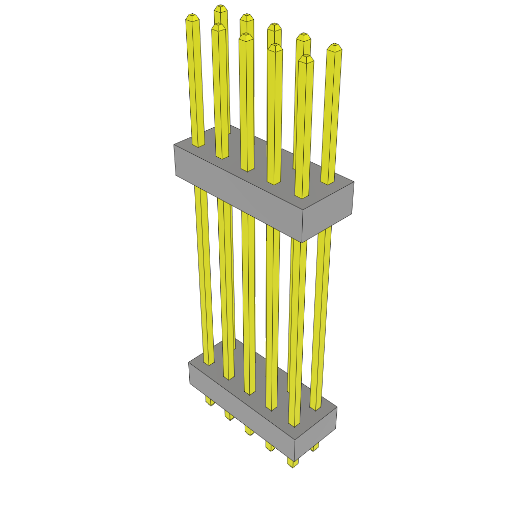 Samtec-TW-05-12-L-D-735-080 连接器插头及 PCB 插座 Conn Board Stacker HDR 10 POS 2mm Solder ST Top Entry Thru-Hole Bulk