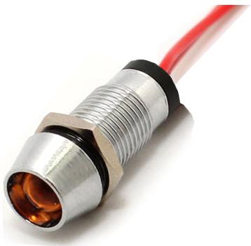 Mallory Sonalert Products-FL1M-8CW-4-Y2V Panel Mount Indicators LED Panel Mount Indicator Uni-Color Yellow 1500mcd 2-Pin Bulk