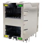 Modular Jacks Input Output Connectors 8P8C With Shield With LEDs