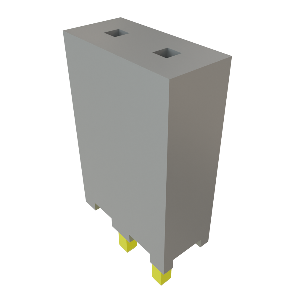 Samtec-SQT-102-01-L-S Steckverbinderleisten und Leiterplattenbuchsen Conn Socket Strip SKT 2 POS 2mm Solder ST Top Entry Thru-Hole Layer