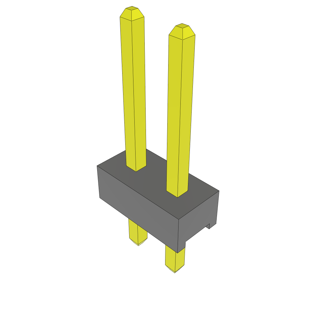 Samtec-MTMM-102-05-L-S-225 Steckverbinderleisten und Leiterplattenbuchsen Conn Unshrouded Header HDR 2 POS 2mm Solder ST Top Entry Thru-Hole Bulk
