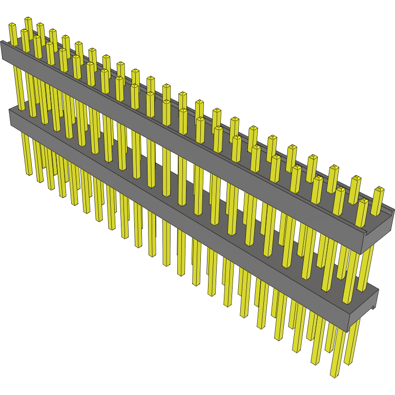 Samtec-EW-22-11-L-D-500 Connector Headers and PCB Receptacles Conn Board Stacker HDR 44 POS 2.54mm Solder ST Top Entry Thru-Hole Bulk