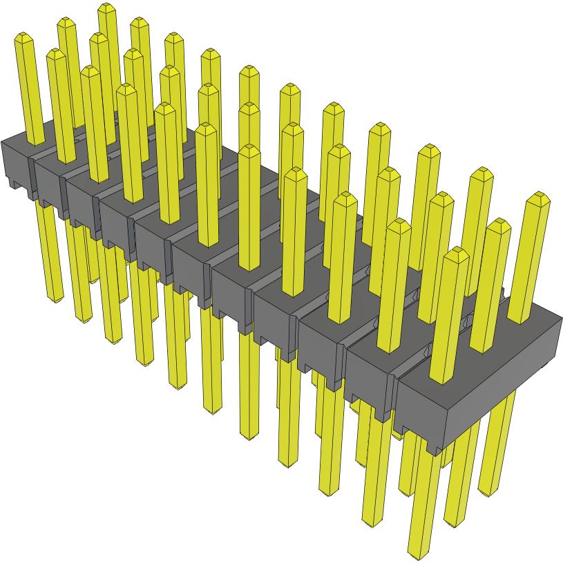 Samtec-TSW-111-22-G-T Cabezales del conector y receptáculos PCB Conn Unshrouded Header HDR 33 POS 2.54mm Solder ST Top Entry Thru-Hole Bulk