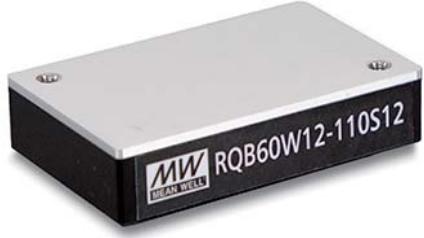 Mean Well Enterprises-RQB60W12-110S05 DC/DC-Wandler und Spannungsreglermodul Module DC-DC 1-OUT 5V 12A 60W 10-Pin Quarter-Brick Tube