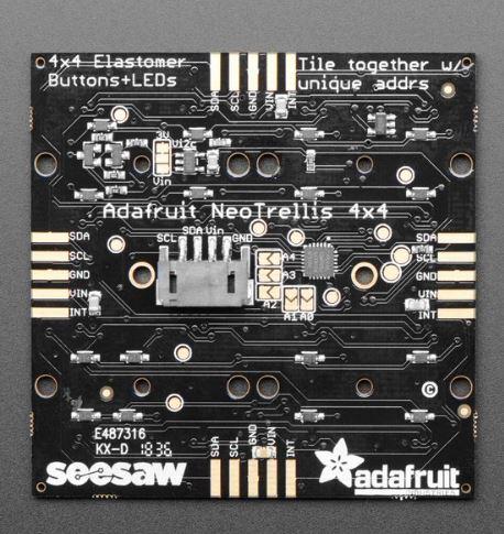 Adafruit Industries-3954 Entwicklungssätze und Werkzeuge Neotrellis RGB Driver PCB for 4X4 Keypad
