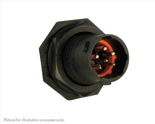 SOURIAU-UTS7103W3P Connettore circolare Conn Circular PIN 6 POS ST Jam Nut 6 Terminal 1 Port