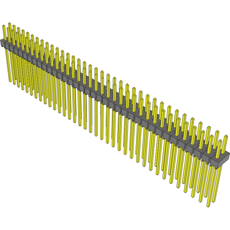 Samtec-TSW-136-11-L-D Connector Headers and PCB Receptacles Conn Unshrouded Header HDR 72 POS 2.54mm Solder ST Top Entry Thru-Hole Bulk