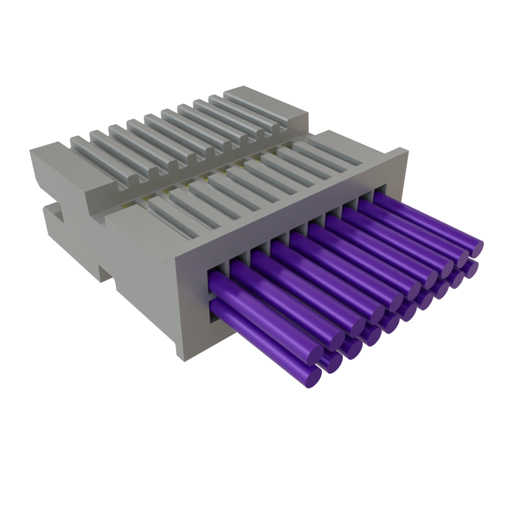 Samtec-TFSD-10-28-G-12.00-S Andere Kabelbaugruppen Cable Assembly Discrete Wire 0.304m 28AWG Terminal Strip 20 POS M Crimp TIGER EYE™ Layer