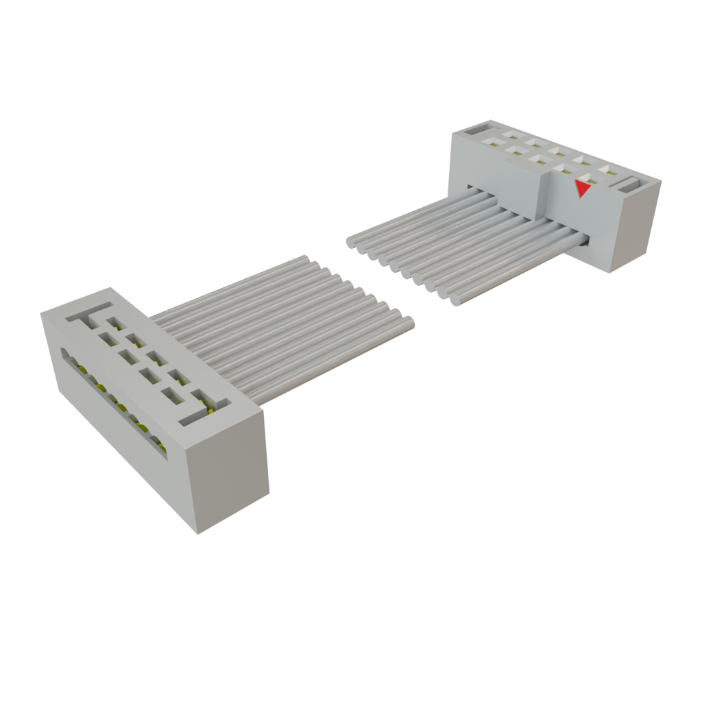 Samtec-TCSD-05-D-04.00-01-N-R Flachband Kabelbaugruppen Cable Assembly 0.101m 28AWG 1mm 10 to 10 POS IDC Connector to IDC Connector F-F TIGER EYE™ Bulk