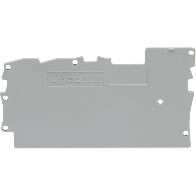 WAGO-2020-1391 Steckverbinderzubehör Connector Accessories End and Intermediate Plate Straight Polyamide 6/6 Gray Box