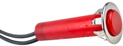 Visual Communications-6073-001-534R Panel Mount Indicators Panel Mount Indicator Round 0.375" Neon 125VAC Wire Red BZL