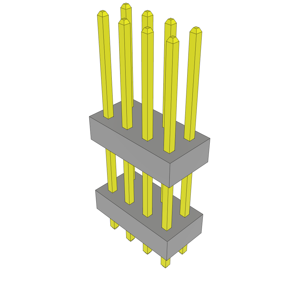 Samtec-TW-04-07-G-D-355-176 Piastre connettori e prese PCB Conn Board Stacker HDR 8 POS 2mm Solder ST Top Entry Thru-Hole Bulk