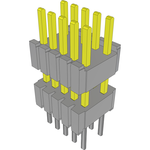 Conn Board Stacker HDR 10 POS 1.27mm Solder ST Thru-Hole Layer