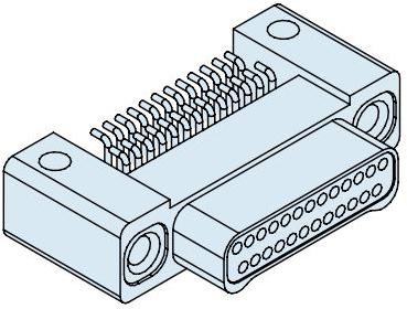 Glenair-891-012-51PA1-BRST Steckverbinder, D-Sub Conn Nano-D PIN 51 POS 0.64mm Solder RA SMD 51 Terminal 1 Port