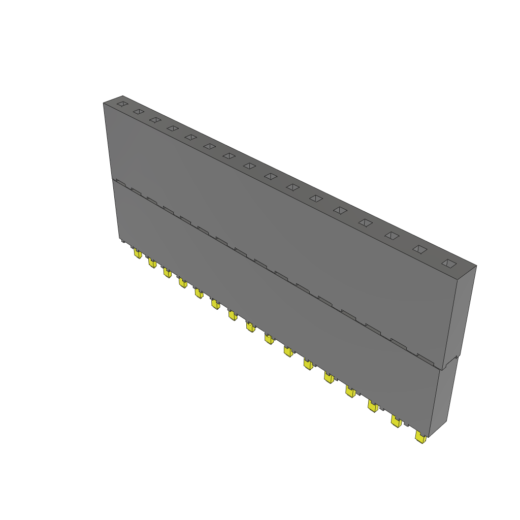 Samtec-ESW-116-33-G-S-LL 连接器插头及 PCB 插座 Conn Elevated Socket SKT 16 POS 2.54mm Solder ST Top Entry Thru-Hole Tube