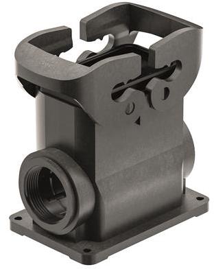 HARTING-19430100272 Adattatori Shrink Boot Surface Mount Housing 90° 10/B Shell Size Glass Fibre Reinforced Polyamide Double Lock