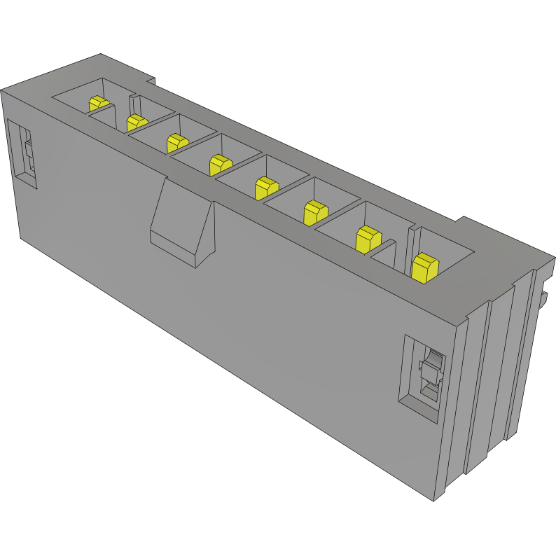 Samtec-IPL1-108-02-S-SH-K Connector Headers and PCB Receptacles Conn Wire to Board HDR 8 POS 2.54mm Solder RA Side Entry SMD Mini Mate® Tube